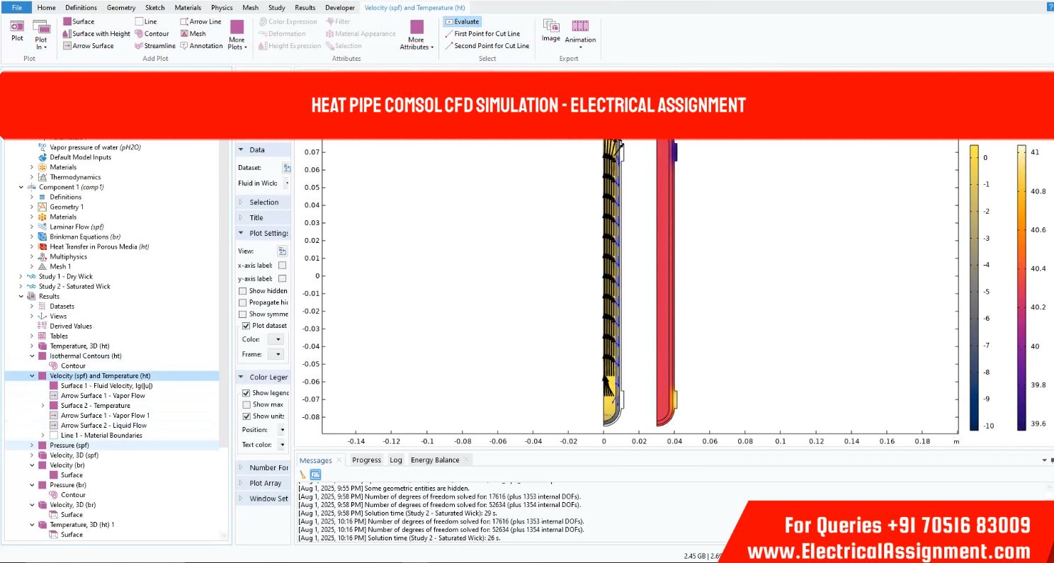 CFD Analysis of Heat Sink Thermal Performance COMSOL screenshot 3